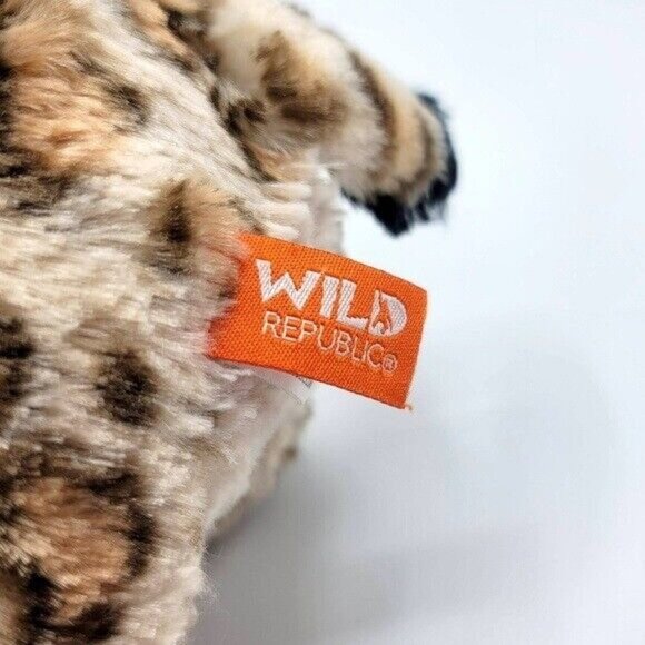 2/$15 Wild Republic Realistic Bobcat Plush Brown 9" Cub Sitting Stuffed Spotted - Picture 7 of 9